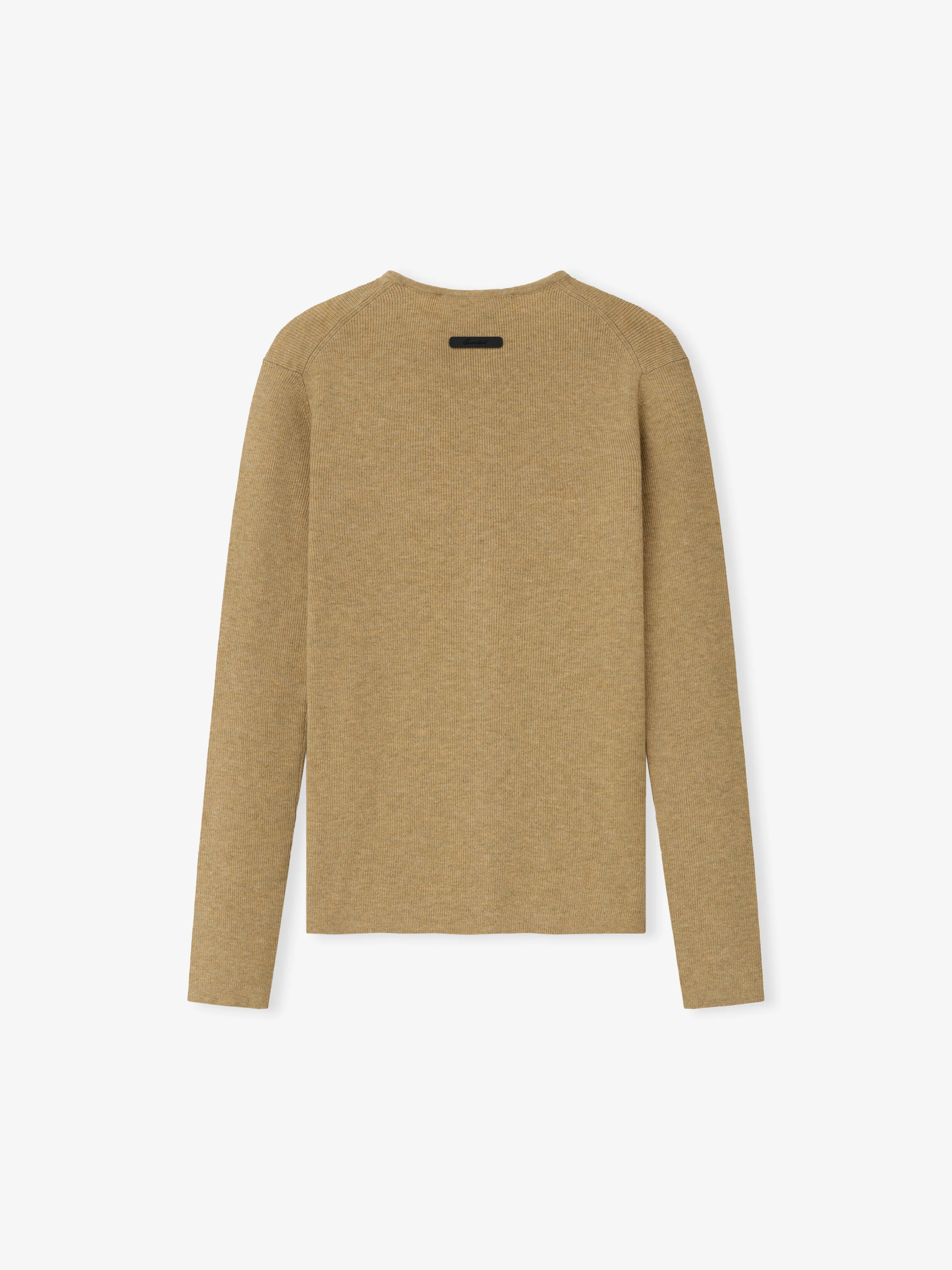 Womens Signature Rib Knit Fitted Long Sleeve Zip Up Tee - Image 2