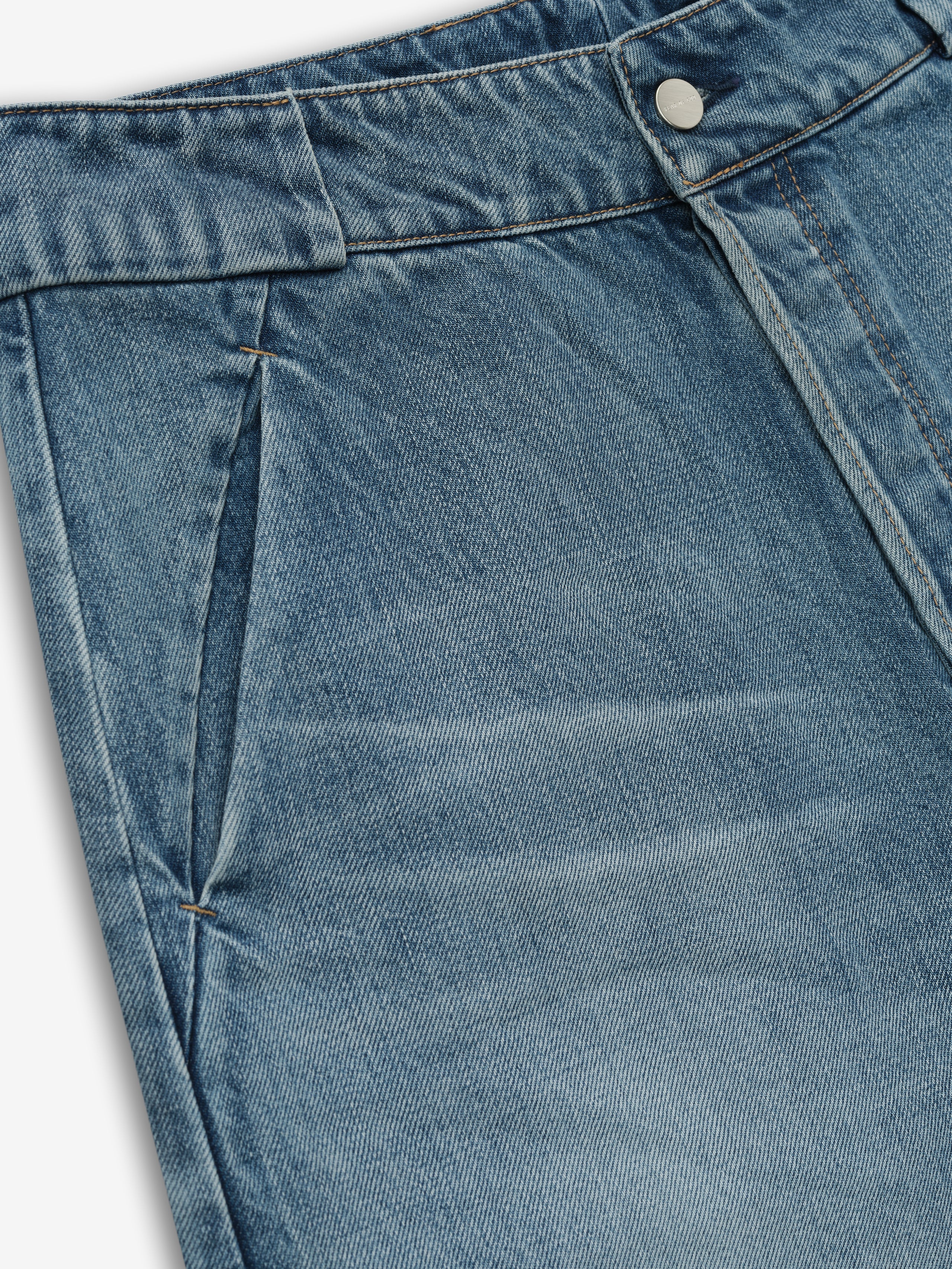 Denim Utility Shorts - Image 5